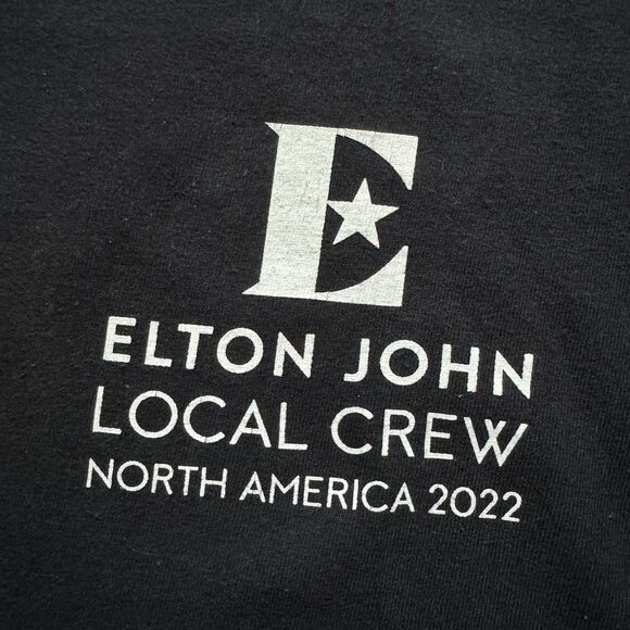 Elton John Local Crew 2022 Tour Employee Staff Exclusive Sz XL Riggers Stewards - Picture 2 of 8